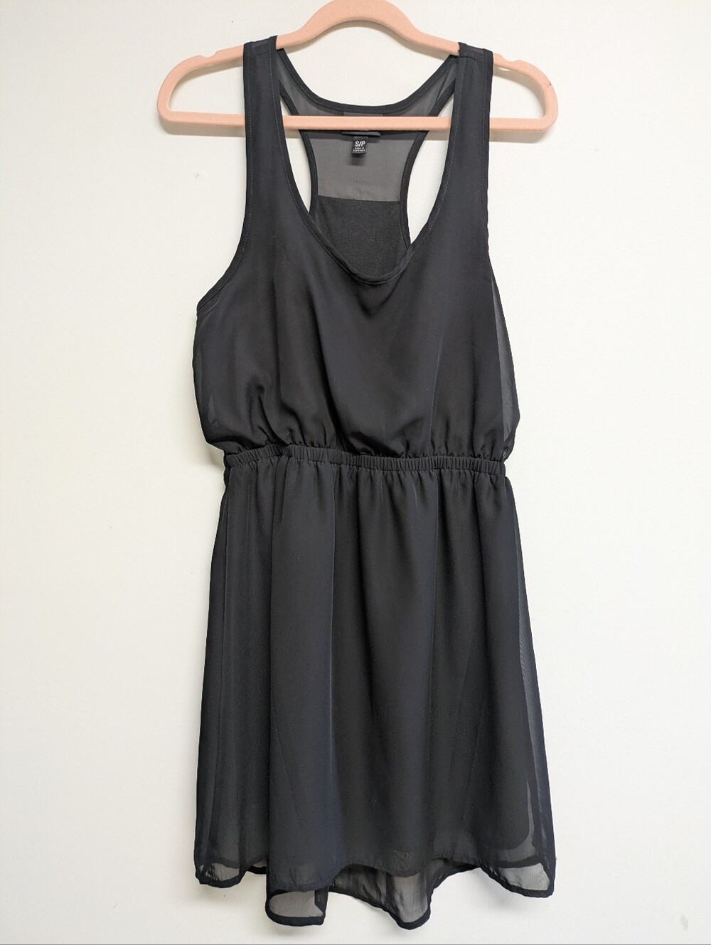 Flirty Racerback Layered Mini Dress Size Small - Picture 3 of 7